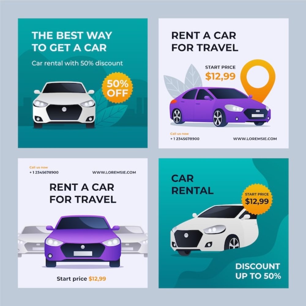 漸變租車instagram帖子